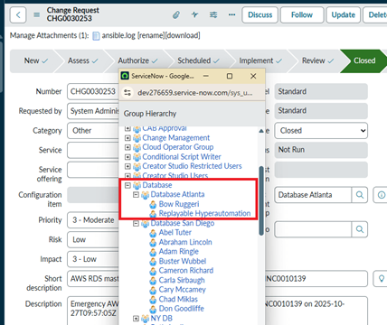 the hyper-automated Database Atlanta group